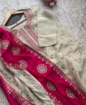 DESIGNER CHINON EMBROIDREY CODING WORK TOP BOTTOM WITH DUPATTA PARTY WEAR WHOLESALE PRICE ETHNIC GARMENT (5)