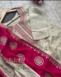 DESIGNER CHINON EMBROIDREY CODING WORK TOP BOTTOM WITH DUPATTA PARTY WEAR WHOLESALE PRICE ETHNIC GARMENT (5)
