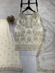 DESIGNER CHINON SEQUANCE EMBROIDERY WORK TOP PALAZZO WITH DUPATTA FESTIVE WEAR WHOLESALE PRICE ETHNIC GARMENT (3)