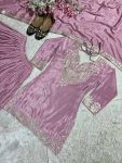 DESIGNER CHINON SILK EMBROIDERY CODING SEQUENCE WORK TOP PALAZZO WITH DUPATTA FESTIVE WEAR WHOLESALE PRICE ETHNIC GARMENT (8)