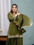 DESIGNER CHINON SILK EMBROIDERY CODING SEQUENCE WORK TOP PALAZZO WITH DUPATTA FESTIVE WEAR WHOLESALE PRICE ETHNIC GARMENT (4)