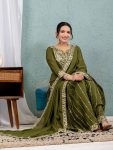 DESIGNER CHINON SILK EMBROIDERY CODING SEQUENCE WORK TOP PALAZZO WITH DUPATTA FESTIVE WEAR WHOLESALE PRICE ETHNIC GARMENT (4)