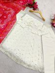 DESIGNER CHINON SILK EMBROIDERY SEQUENCE WORK GOWN BOTTOM WITH DUPATTA FESTIVE WEAR WHOLESALE PRICE ETHNIC GARMENT (6)