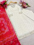 DESIGNER CHINON SILK EMBROIDERY SEQUENCE WORK GOWN BOTTOM WITH DUPATTA FESTIVE WEAR WHOLESALE PRICE ETHNIC GARMENT (6)