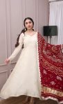 DESIGNER CHINON SILK EMBROIDERY SEQUENCE WORK GOWN BOTTOM WITH DUPATTA FESTIVE WEAR WHOLESALE PRICE ETHNIC GARMENT (6)