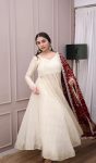DESIGNER CHINON SILK EMBROIDERY SEQUENCE WORK GOWN BOTTOM WITH DUPATTA FESTIVE WEAR WHOLESALE PRICE ETHNIC GARMENT (6)