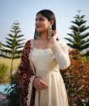 DESIGNER CHINON SILK EMBROIDERY SEQUENCE WORK GOWN BOTTOM WITH DUPATTA FESTIVE WEAR WHOLESALE PRICE ETHNIC GARMENT (6)