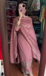 DESIGNER CHINON SILK EMBROIDERY SEQUENCE WORK TOP BOTTOM WITH DUPATTA FESTIVE WEAR WHOLESALE PRICE ETHNIC GARMENT (6)