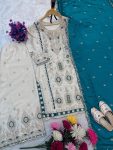 DESIGNER CHINON SILK EMBROIDERY SEQUENCE WORK TOP PALAZZO WITH DUPATTA FESTIVE WEAR WHOLESALE PRICE ETHNIC GARMENT (2)