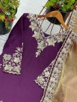 DESIGNER CHINON SILK EMBROIDERY SEQUENCE WORK TOP PALAZZO WITH DUPATTA FESTIVE WEAR WHOLESALE PRICE ETHNIC GARMENT (6)