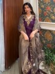 DESIGNER CHINON SILK EMBROIDERY SEQUENCE WORK TOP PALAZZO WITH DUPATTA FESTIVE WEAR WHOLESALE PRICE ETHNIC GARMENT (6)