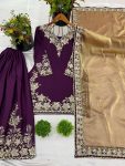 DESIGNER CHINON SILK EMBROIDERY SEQUENCE WORK TOP PALAZZO WITH DUPATTA FESTIVE WEAR WHOLESALE PRICE ETHNIC GARMENT (6)