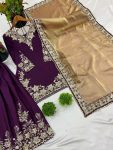 DESIGNER CHINON SILK EMBROIDERY SEQUENCE WORK TOP PALAZZO WITH DUPATTA FESTIVE WEAR WHOLESALE PRICE ETHNIC GARMENT (6)
