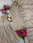 DESIGNER CHINON SILK EMBROIDERY SEQUENCE WORK TOP SHARARA WITH DUPATTA FESTIVE WEAR WHOLESALE PRICE ETHNIC GARMENT (3)