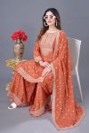 DESIGNER CHINON SILK EMBROIDERY SEQUENCE WORK TOP SHARARA WITH DUPATTA FESTIVE WEAR WHOLESALE PRICE ETHNIC GARMENT (11)