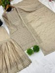 DESIGNER CHINON SILK EMBROIDERY SEQUENCE WORK TOP SHARARA WITH DUPATTA FESTIVE WEAR WHOLESALE PRICE ETHNIC GARMENT (12)