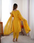 DESIGNER CHINON THREAD SEQUENCE WORK TOP BOTTOM WITH DUPATTA PARTY WEAR WHOLESALE PRICE ETHNIC GARMENT (3)