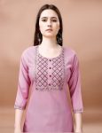 DESIGNER COTTON BLEND EMBROIDERY WORK TOP BOTTOM WITH DUPATTA PARTY WEAR WHOLESALE PRICE ETHNIC GARMENT (3)