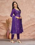 DESIGNER COTTON BLEND ZARI EMBROIDERY WORK TOP BOTTOM WITH DUPATTA FESTIVE WEAR WHOLESALE PRICE ETHNIC GARMENT (7)