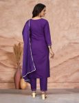 DESIGNER COTTON BLEND ZARI EMBROIDERY WORK TOP BOTTOM WITH DUPATTA FESTIVE WEAR WHOLESALE PRICE ETHNIC GARMENT (7)