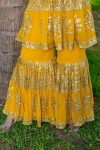 DESIGNER FAUX GEORGETTE EMBROIDERY SEQUENCE WORK TOP SHARARA WITH DUPATTA FESTIVE WEAR WHOLESALE PRICE ETHNIC GARMENT (8)