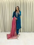 DESIGNER FENDI SILK HAND WORK TOP BOTTOM WITH DUPATTA FESTIVE WEAR WHOLESALE PRICE ETHNIC GARMENT (3)