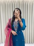 DESIGNER FENDI SILK HAND WORK TOP BOTTOM WITH DUPATTA FESTIVE WEAR WHOLESALE PRICE ETHNIC GARMENT (3)