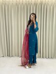 DESIGNER FENDI SILK HAND WORK TOP BOTTOM WITH DUPATTA FESTIVE WEAR WHOLESALE PRICE ETHNIC GARMENT (3)