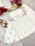 DESIGNER GEORGETTE EMBROIDERY SEQUENCE WORK GOWN BOTTOM WITH DUPATTA FESTIVE WEAR WHOLESALE PRICE ETHNIC GARMENT (2)
