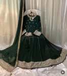 DESIGNER GEORGETTE EMBROIDERY SEQUENCE WORK GOWN BOTTOM WITH DUPATTA FESTIVE WEAR WHOLESALE PRICE ETHNIC GARMENT (1)