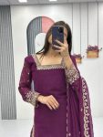DESIGNER GEORGETTE EMBROIDERY SEQUENCE WORK TOP PALAZZO WITH DUPATTA FESTIVE WEAR WHOLESALE PRICE ETHNIC GARMENT (4)