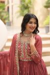 DESIGNER GEORGETTE EMBROIDERY SEQUENCE WORK TOP PALAZZO WITH DUPATTA PARTY WEAR WHOLESALE PRICE ETHNIC GARMENT (7)