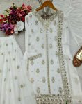 DESIGNER GEORGETTE EMBROIDERY SEQUENCE WORK TOP PALAZZO WITH DUPATTA PARTY WEAR WHOLESALE PRICE ETHNIC GARMENT (5)