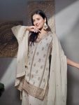 DESIGNER GEORGETTE EMBROIDERY SEQUENCE WORK TOP PALAZZO WITH DUPATTA PARTY WEAR WHOLESALE PRICE ETHNIC GARMENT (5)