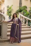DESIGNER GEORGETTE EMBROIDERY SEQUENCE WORK TOP PALAZZO WITH DUPATTA PARTY WEAR WHOLESALE PRICE ETHNIC GARMENT (5)