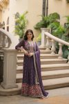 DESIGNER GEORGETTE EMBROIDERY SEQUENCE WORK TOP PALAZZO WITH DUPATTA PARTY WEAR WHOLESALE PRICE ETHNIC GARMENT (5)