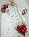 DESIGNER GEORGETTE EMBROIDERY SEQUENCE WORK TOP PALAZZO WITH DUPATTA PARTY WEAR WHOLESALE PRICE ETHNIC GARMENT (5)