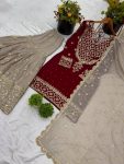 DESIGNER GEORGETTE EMBROIDERY SEQUENCE WORK TOP SHARARA WITH DUPATTA FESTIVE WEAR WHOLESALE PRICE ETHNIC GARMENT (2)