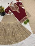 DESIGNER GEORGETTE EMBROIDERY SEQUENCE WORK TOP SHARARA WITH DUPATTA FESTIVE WEAR WHOLESALE PRICE ETHNIC GARMENT (2)