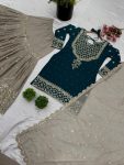 DESIGNER GEORGETTE EMBROIDERY SEQUENCE WORK TOP SHARARA WITH DUPATTA PARTY WEAR WHOLESALE PRICE ETHNIC GARMENT (9)