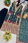 DESIGNER GEORGETTE EMBROIDERY SEQUENCE WORK WITH DIGITAL PRINT AND READY MADE LACE PIPING WORK TOP BOTTOM WITH DUPATTA FESTIVE WEAR WHOLESALE PRICE ETHNIC GARMENT (4)