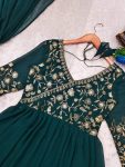 DESIGNER GEORGETTE EMBROIDERY THREAD WORK GOWN FESTIVE WEAR WHOLESALE PRICE ETHNIC GARMENT (3)