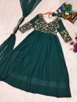 DESIGNER GEORGETTE EMBROIDERY THREAD WORK GOWN FESTIVE WEAR WHOLESALE PRICE ETHNIC GARMENT (3)