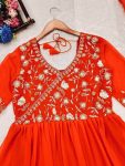 DESIGNER GEORGETTE EMBROIDERY THREAD WORK GOWN FESTIVE WEAR WHOLESALE PRICE ETHNIC GARMENT (3)