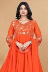 DESIGNER GEORGETTE EMBROIDERY THREAD WORK GOWN FESTIVE WEAR WHOLESALE PRICE ETHNIC GARMENT (3)