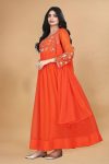 DESIGNER GEORGETTE EMBROIDERY THREAD WORK GOWN FESTIVE WEAR WHOLESALE PRICE ETHNIC GARMENT (3)