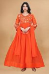 DESIGNER GEORGETTE EMBROIDERY THREAD WORK GOWN FESTIVE WEAR WHOLESALE PRICE ETHNIC GARMENT (3)