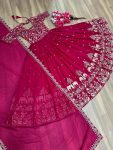 DESIGNER GEORGETTE EMBROIDERY THREAD WORK GOWN WITH DUPATTA FESTIVE WEAR WHOLESALE PRICE ETHNIC GARMENT (3)