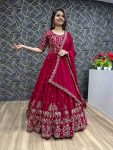 DESIGNER GEORGETTE EMBROIDERY THREAD WORK GOWN WITH DUPATTA RANI