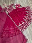 DESIGNER GEORGETTE EMBROIDERY THREAD WORK GOWN WITH DUPATTA FESTIVE WEAR WHOLESALE PRICE ETHNIC GARMENT (3)